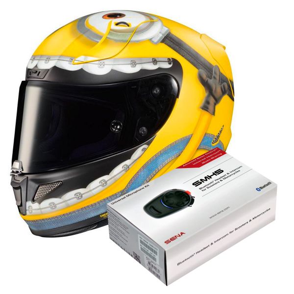 Pack Casco Moto + Kit Bluetooth : HJC RPHA 11 Otto Minions + Kit Bluetooth  SMH5 Solo | iCasque.it