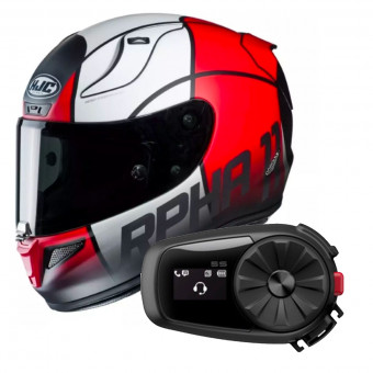 Integrale HJC RPHA 11 Quintain MC1SF + Kit Bluetooth Sena 5S Solo