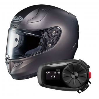 Integrale HJC RPHA 11 Semi Flat Titanium + Kit Bluetooth Sena 5S Solo