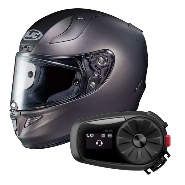 Integrale HJC RPHA 11 Semi Flat Titanium + Kit Bluetooth Sena 5S Solo