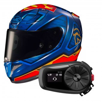 Integrale HJC RPHA 11 Superman Dc Comics MC21 + Kit Bluetooth Sena 5S Solo