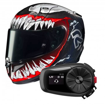 Integrale HJC RPHA 11 Venom II Marvel MC1 + Kit Bluetooth Sena 5S Solo