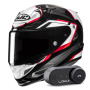 Casque Integrale HJC RPHA 12 Brels MC1 + Kit Bluetooth Lokui K30