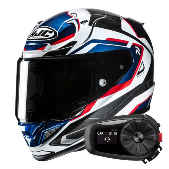Casque Integrale HJC RPHA 12 Brels MC21 + Kit Bluetooth 5S Solo Casque Integrale HJC RPHA 12 Brels MC21 + Kit Bluetooth 5S Solo