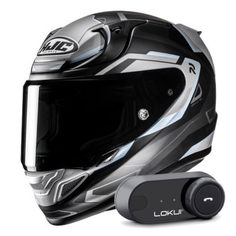 Casque Integrale HJC RPHA 12 Brels MC5SF + Kit Bluetooth Lokui K30