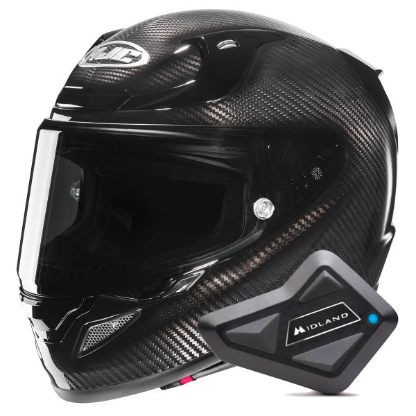 Integrale HJC RPHA 12 Carbon Black + Kit Bluetooth BT Mini Integrale HJC RPHA 12 Carbon Black + Kit Bluetooth BT Mini