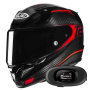 Casque Integrale HJC RPHA 12 Carbon Keres MC1 + Kit bluetooth 5R Lite Solo