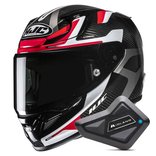 Integrale HJC RPHA 12 Carbon Xentra MC1 + Kit Bluetooth BT Mini