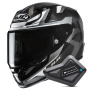 Casque Integrale HJC RPHA 12 Carbon Xentra MC5 + Kit Bluetooth BT Mini