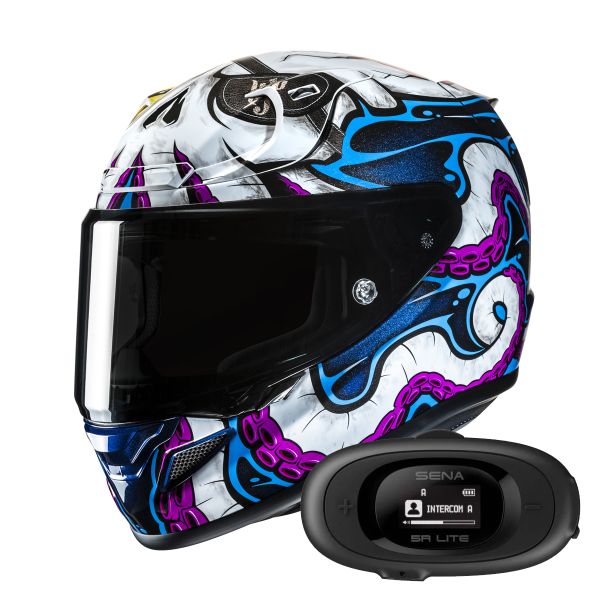 Integrale HJC RPHA 12 Kraken MC28 + Kit bluetooth 5R Lite Solo