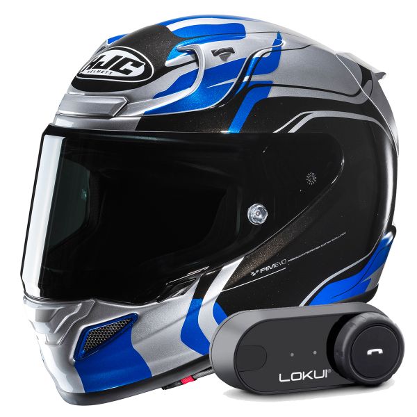Integrale HJC RPHA 12 Lawin MC2 + Kit Bluetooth Lokui K30