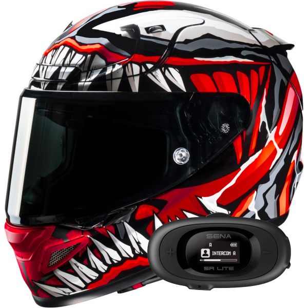 Integrale HJC RPHA 12 Maximized Venom Marvel + Kit bluetooth 5R Lite