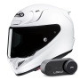 Casque Integrale HJC RPHA 12 Pearl White + Kit Bluetooth Lokui K30