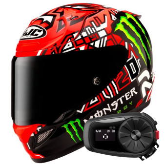 Casque Integrale HJC RPHA 12 Quartararo Replica II MC1 + Kit Bluetooth 5S Solo Casque Integrale HJC RPHA 12 Quartararo Replica II MC1 + Kit Bluetooth 5S Solo