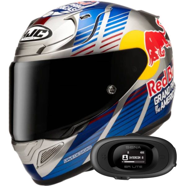 Integrale HJC RPHA 12 Red Bull Austin GP 2 MC21 + Kit bluetooth 5R Lite