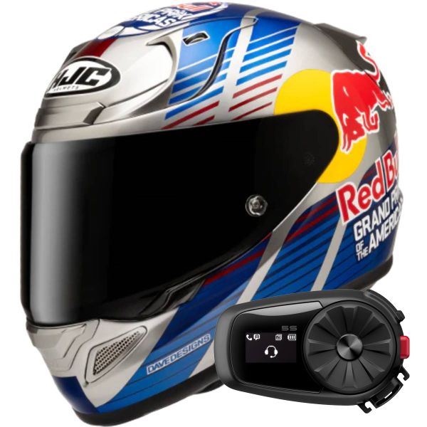 Integrale HJC RPHA 12 Red Bull Austin GP 2 MC21 + Kit Bluetooth 5S Solo