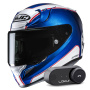 Casque Integrale HJC RPHA 12 Respon MC2 + Kit Bluetooth Lokui K30