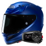 Casque Integrale HJC RPHA 12 Semi Flat Mettalic Blue+ Kit Bluetooth 5S Solo