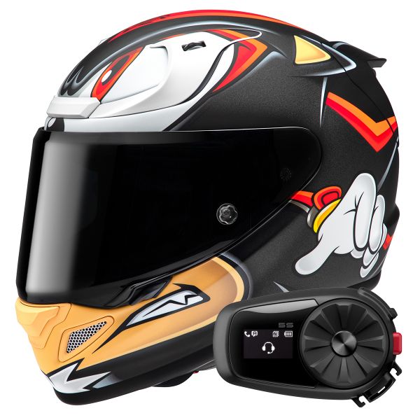 Integrale HJC RPHA 12 Shadow The Hedgehog MC1SF + Kit Bluetooth 5S