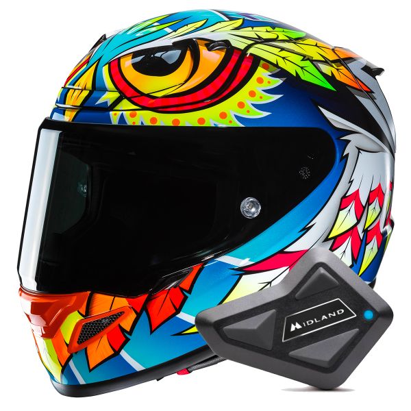 Integrale HJC RPHA 12 Spasso MC3H + Kit Bluetooth BT Mini