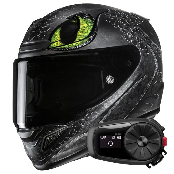 Integrale HJC RPHA 12 Toothless II Universal MC4SF + Kit Bluetooth 5S Solo