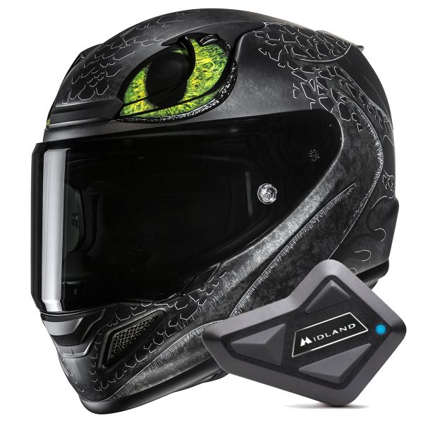 Integrale HJC RPHA 12 Toothless II Universal MC4SF + Kit Bluetooth BT Mini