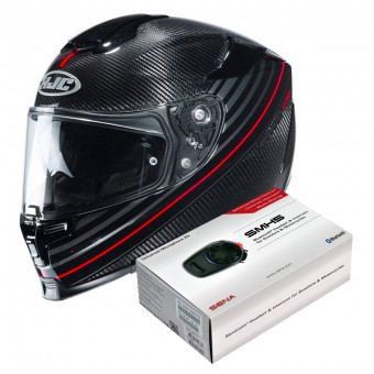 Integrale HJC RPHA 70 Carbon Artan MC1 + Kit Bluetooth Sena SMH5