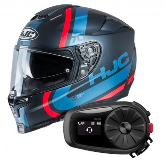 Integrale HJC RPHA 70 Gaon MC2SF + Kit Bluetooth Sena 5S Solo