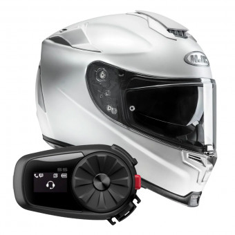 Integrale HJC RPHA 70 Semi Flat Pearl White + Kit Bluetooth Sena 5S Solo