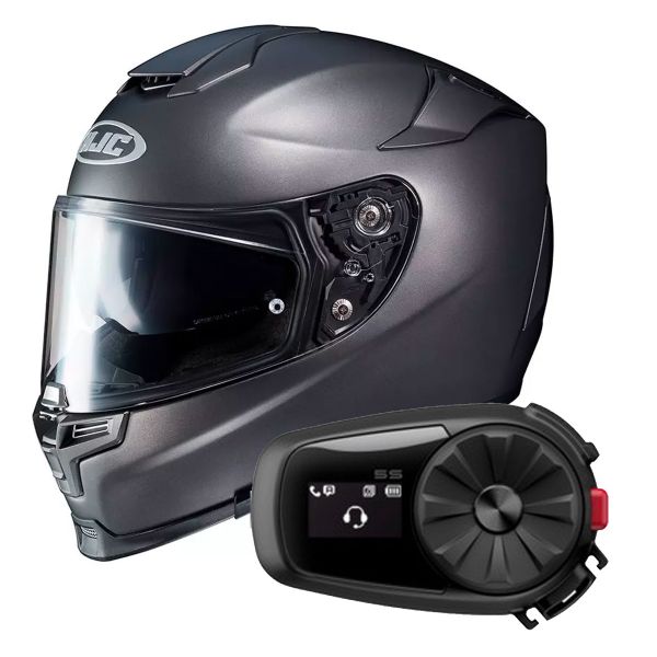 Integrale HJC RPHA 70 Semi Mat Titanium + Kit Bluetooth Sena 5S Solo