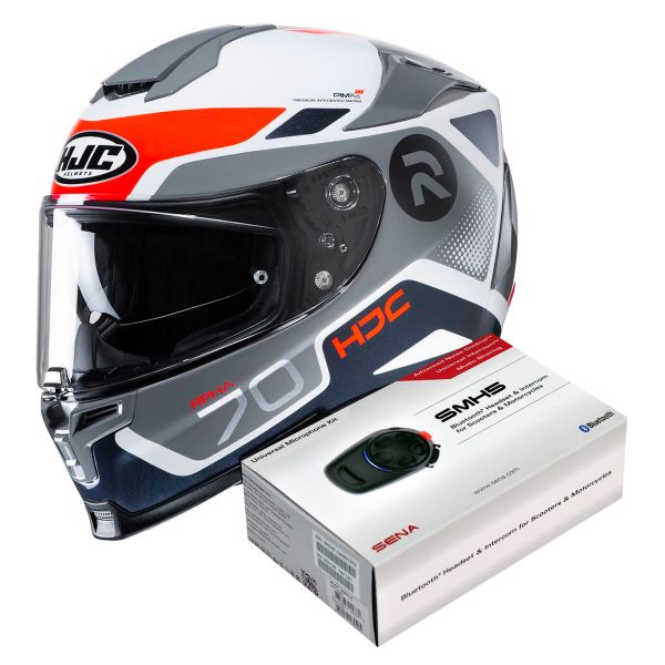 Integrale HJC RPHA 70 Shuky MC6H + Kit Bluetooth Sena SMH5