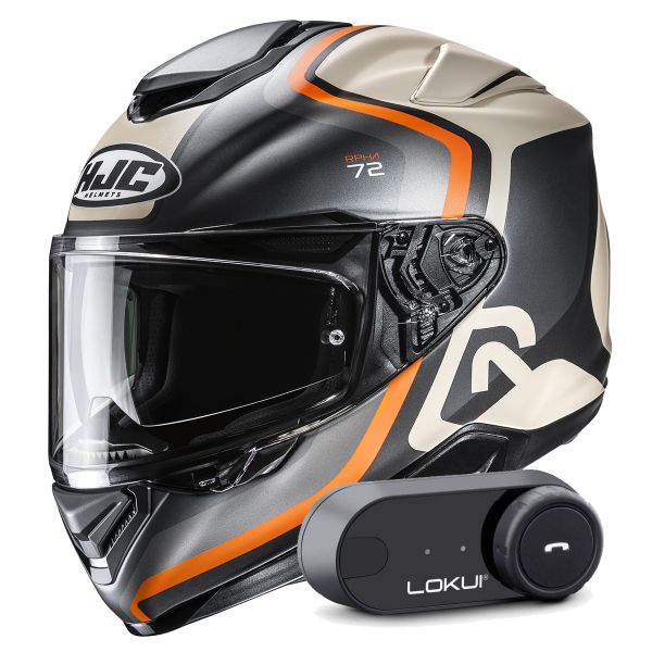 Integrale HJC RPHA 72 Ernem MC7SF + Kit Bluetooth Lokui K30