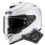 Casque Integrale HJC RPHA 72 Pearl White + Kit Bluetooth BT Mini