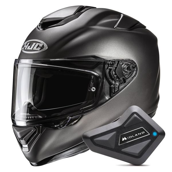 Integrale HJC RPHA 72 Semi Flat Titanium + Kit Bluetooth BT Mini