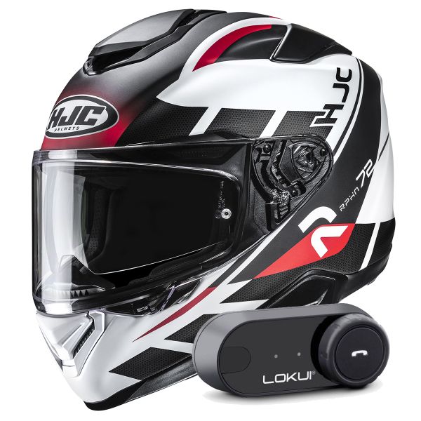 Integrale HJC RPHA 72 Value MC1SF + Kit Bluetooth Lokui K30