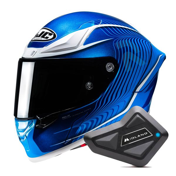 Integrale HJC RPHA1 Lovis MC2 + Kit Bluetooth BT Mini