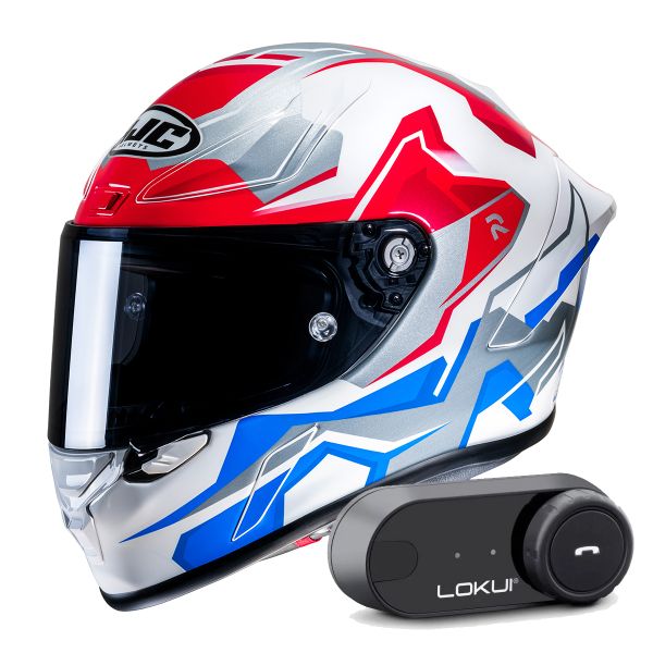 Integrale HJC RPHA1 Nomaro MC21 + Kit Bluetooth Lokui K30