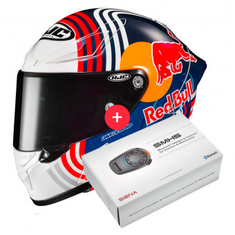 Integrale HJC RPHA1 Red Bull Austin GP MC21 + Kit Bluetooth SMH5