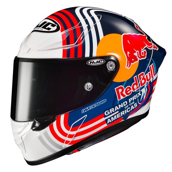 HJC RPHA1 Red Bull Austin GP MC21 + Kit Bluetooth Lokui K30