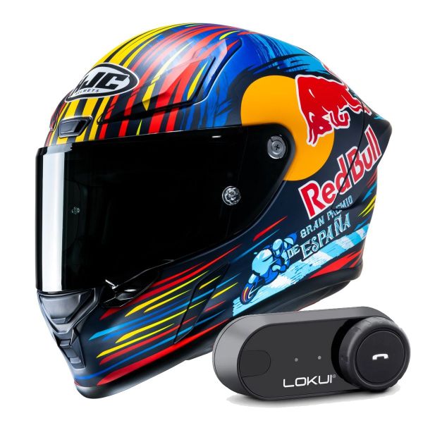 Integrale HJC RPHA1 Red Bull Jerez GP + Kit Bluetooth Lokui K30