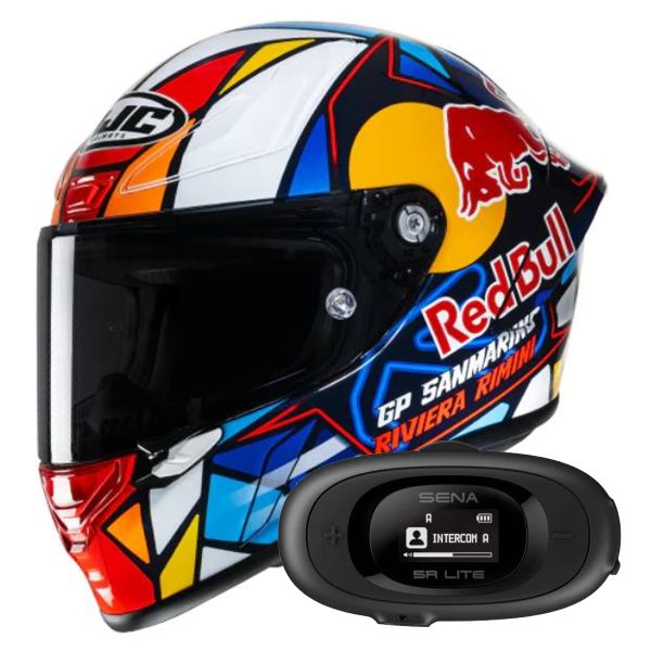 Integrale HJC RPHA1 Red Bull Misano GP MC21 + Kit bluetooth 5R Lite