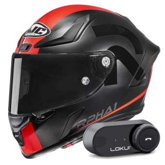 Integrale HJC RPHA1 Senin MC1SF + Kit Bluetooth Lokui K30