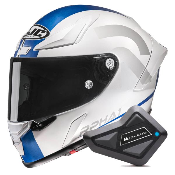 Integrale HJC RPHA1 Senin MC2SF + Kit Bluetooth BT Mini