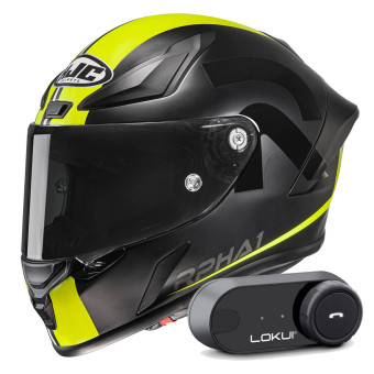 Integrale HJC RPHA1 Senin MC3HSF + Kit Bluetooth Lokui K30