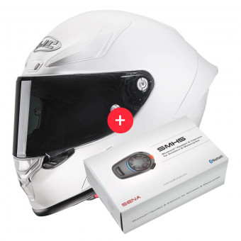 Integrale HJC RPHA1 White + Kit Bluetooth SMH5