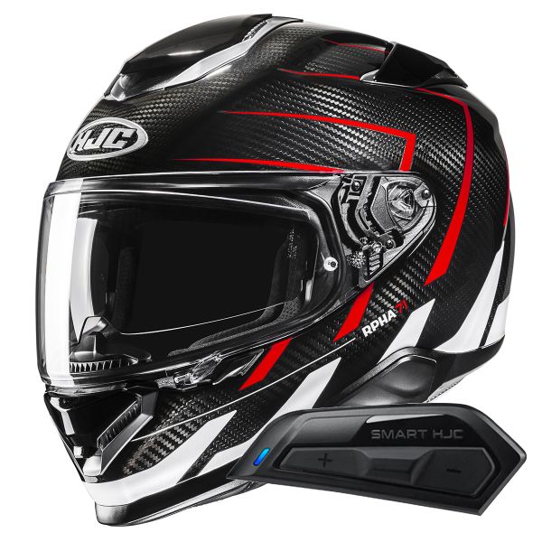 Integrale HJC RPHA71 Carbon Cano MC1 + Kit Bluetooth Smart 11B