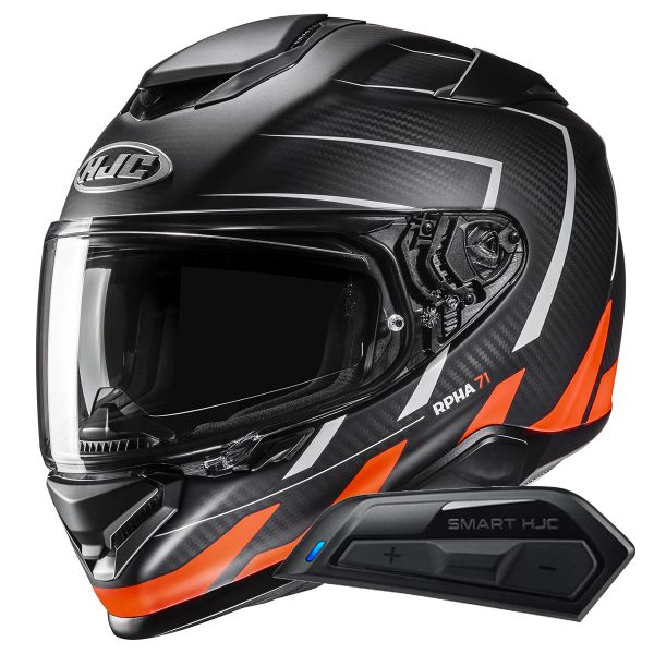 Integrale HJC RPHA71 Carbon Cano MC6HSF + Kit Bluetooth Smart 11B