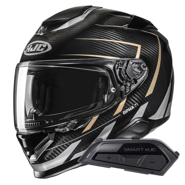 Integrale HJC RPHA71 Carbon Cano MC9 + Kit Bluetooth Smart 21B