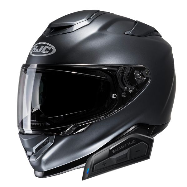 Integrale HJC RPHA71 Semi Flat Titanium + Kit Bluetooth Smart 21B