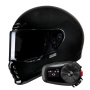 Casque Integrale HJC V10 Black + Kit Bluetooth 5S Solo